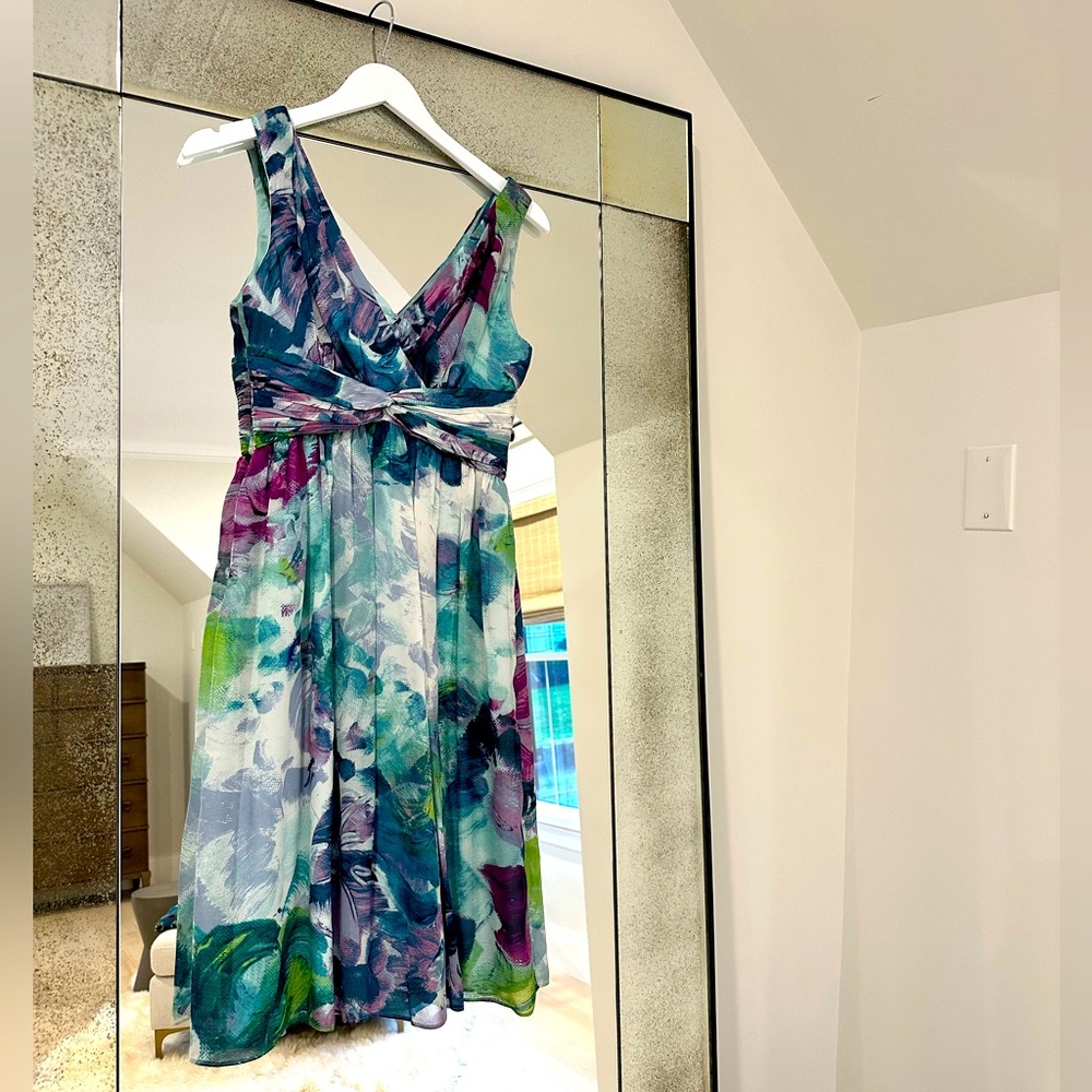 Donna Morgan Floral Chiffon Dress